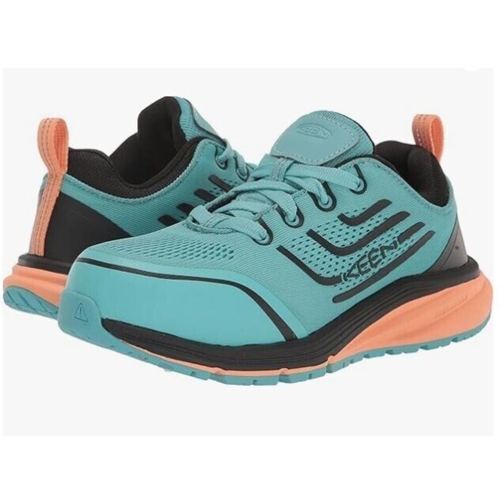 Keen Sneakers Utility Minneapolis Teal Carbon Fiber Safety Toe Work Shoes 8.5 M